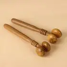 Burlywood Face Massage Sandalwood Face Roller Mini Gua Sha Scraper Unisex