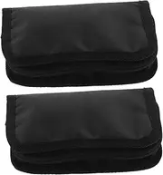 HEATSHAKING 2pcs Portable Medicine Supply Case with Mesh Pocket for Blood Medicine Hard Storage Organizer for Test Strips Travel Friendly Design