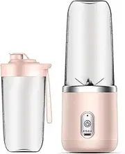 Smoothie Blender - Battery Powered miini Blender, 300ml Capacity miini Blender | Rechargeable Small Personal Smoothie Blender, Portable miini Juicer for Shakes Smoothies Fresh Juice 300ml(Blue, Pink)