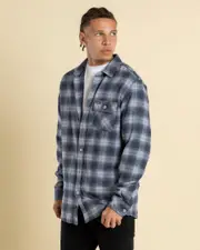 [Rip Curl] Rip Curl Men's Grinners Flannel Shirt in Navy Size XL XL Navy