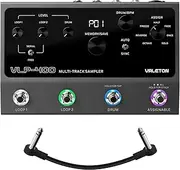 VALETON Guitar Loop Station Looper Pedal with 100-Stereo Drum Machine, 7 Customizable Effects, Assignable Knobs & Footswitches, USB Connectivity for Windows/Mac VLP-400 (Incl 1 PCS 15 CM TS Cable)