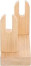 Ciieeo 2pcs Fan Bracket Fan Support Fan Holder Hand Fan Display Holder Hand Held Fan Stand Fan Decorative Stand Style Storage Rack Wooden Fan Stand Beige Bamboo