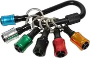 5/6/10PCS 1/4inch Hex Shank Screwdriver Bits Holder Extension Bar Keychain Screw Adapter Drill Change Hand-held Screwdrivers Socket Socket(6pcs)