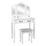 Womens Makeup Table Dresser Dressing Vanity Desk 4 Drawer Bedroom Furniture