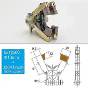 All-Copper Carbon Brush Holder Assembly for 6x12 Jumpasit Slip Ring Motors - 10/12mm 13A-J204 15A-J164 2 in 1 J204