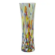 Murano Glass Vase Multi Coloured Handmade Millefiori 19cm High Venice Italy