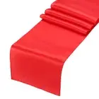 2 Pcs Red Satin Table Runner 12" x 108" Romantic Silk Table Runner