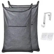 XL Hanging Hamper Over The Door Hamper with Free Hanging Hooks Space Saving H...