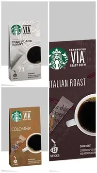 在飛比找Yahoo!奇摩拍賣優惠-Starbucks 星巴克 黑咖啡VIA 義大利烘焙 派克市