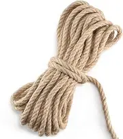Hemp Rope 10 mm Jute Rope Natural Hemp Cord Jute Rope Tug of War Rope Natural Jute String Strong Jute Cord Craft Cord for Home Garden DIY Crafts Decoration 10 m