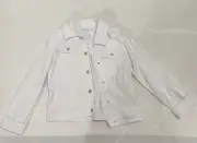 Cat & Jack - Girls White Denim Jacket - Size XL (14)