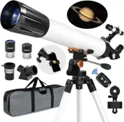 LUVONI Telescope, 90mm Aperture 800mm Telescope for Adults Astronomy AZ Tripod