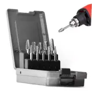 10PCS Carbide Rotary Burr Set 1/4 Shank - Die Grinding Bits for Metal, 10pcs