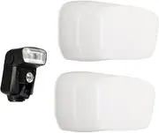2Pcs Camera Flash Bounce Diffuser for 320EX, Camera Flash Bounce Light Hard Diffuser, On Camera Flash Diffuser for 320EX, Flash Diffuser, Light Softbox, Flash Accessories Kit for 320EX