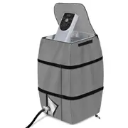 Hot Tub Spa Heater Pump Cover with Transparent PVC Top Window, Waterproof Inflatable Hot Tub Pump C Gray