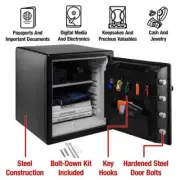 Safe Dial Combination Lock 1.2 cu. ft. Fireproof Waterproof Steel Construction