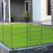 [INJOPEXI] Decorative Garden Fence 6 Panels 13ft (L)×36in (H) Animal Barrier Fences with 5 Panels + 1 Gate, No Dig Garden Fencing Rustproof Metal Wire Temporary Rabbit Dog Fence for Patio Outdoor Yard