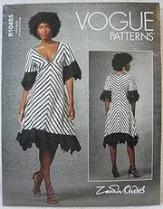 [Vogue] Pattern R10455 - Misses Loose-Fitting, Bias Cut Dress with Bias Neck Binding and Invisible Back Zipper Size A5 (6-8-10-12-14)