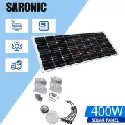400W Watt Fixed Solar Panel Kit 12V Mono Home Camping Off-Grid Battery Charging