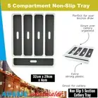 Au 5 Compartment Cutlery Organiser Non-slip Tray Kitchen Drawer