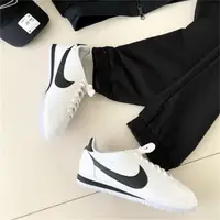 在飛比找蝦皮購物優惠-附發票Nike Cortez Leather 白底 黑勾 阿