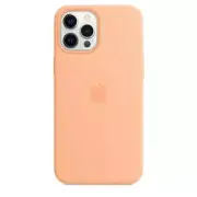 For Apple iPhone 12 Pro Max Silicone Case with MagSafe - Cantaloupe (Pink)