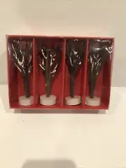 4 vtg KMART HANDMADE TREES for CHRISTMAS VILLAGE / TRAIN LAYOUT XX'" TALL NOS