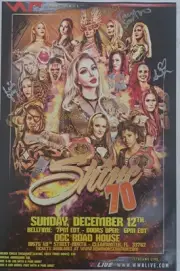 Shine 70 Autographed 11x17Poster Shimmer Wrestling ROH Diva NXT Beyond AEW WWE