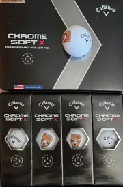 FCG logo Callaway chrome soft X golf balls NEW dozen