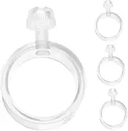 OFFSCH 4pcs Fixed Buckle Flag Accessories Flag Clips Flag Clamps Flagpole Accessories Flagpole Rings Flag Pole Flagpole Fixing Ring Practical Fixing Rings Ring Clamp Abs Transparent