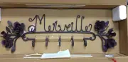 Pottery Barn French Paris Merveille Wonder Iron Rose Wall Entry Hook Coat Towel