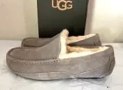 New AUTHENTIC Men's UGG ASCOT Moccasin Slippers #1101110 - SIZE 8, 9 - GRAY