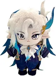 CALEMBOU Anime Plush Doll, 8 Inch Soft Stuffed Dress Up Doll with Clothes, Neuvillette Plush Collectible Cotton Doll, for Genshin Fans (Neuvillette)
