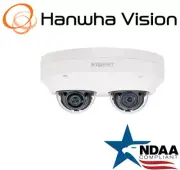 Hanwha Techwin PNM-7002VD 2CH POE 2MP X 2 outdoor Dome IP SecurityCamera no Lens