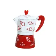 Heart Pattern Aluminum Mocha Pot 150/300ml Coffee Maker Pot Outdoor