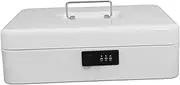 GRIRIW Password Piggy Bank Secure Cash Box for Adults Stainless Steel Savings Bank with Lock for Retail Supermarket Restaurant Use Capacity Organizing Tool