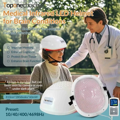 810nm Infrared Helmet for Cognitive Maintenance Red Light Therapy Helmet