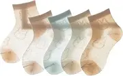 [XWANZI] Toddler Girl Ankle Socks Summer Seamless Breathable Comfortable Mesh Thin Socks