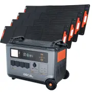 [EU Direct] Blackview OSCAL PowerMax 3600 Portable Power Station with 4*200W Solar Panel, 3600Wh LiFePO4 Solar Generator