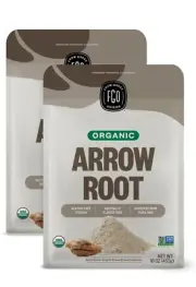 Organic Arrowroot Powder (Flour), 100% Raw From Thailand, 16oz (Pack of 2)