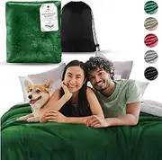 CrewFLX Waterproof Blanket, Love Blanket for Bed Intimacy, Bed Throw Mattress Protector, Lightweight and Stain Proof Splash Blanket (Green)