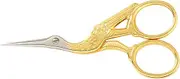 Gingher 01-005280 Stork Embroidery Scissors, 3.5 Inch, Gold