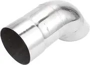 X AUTOHAUX 3.15" ID Inlet Turn Down Exhaust Tip 9" Inch 230mm Overall Length Silver Tone T304 Stainless Steel 3.15" Outlet OD Tailpipe Tip Surface Polishing Mandrel Bend Elbow Tube