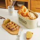 with Cutting Board Lid Bread Bin Keeper Reusable Bread Storage Bin