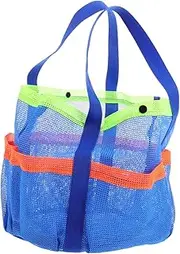 [Abaodam] Extra Large Mesh Beach Bag with Multiple Pockets Sandproof Tote for Beach Swimming Travel Camping Durable Construction for Organized Storage and Versatile Use