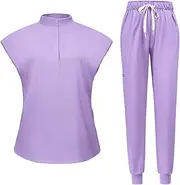 [kowaku] Nursing Scrub Set Quick Drying Nurse Workwear for Pet Grooming Beauty Center SPA