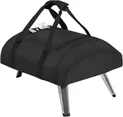 Fenghome Pizza Oven Cover for Ooni Koda 16, 600D Waterproof Pizza Oven Carry Bag Oxford Fabric Pizza Oven Carry Bag with New Top Zip Pocket Pizza Oven Accessories Black (66 x 60 x 22 cm)