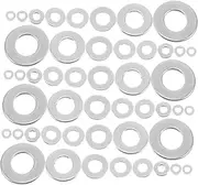 DINHEAROM 360pcs Metal Gaskets Hardware Lock Washer Kits Stainless Steel Hardware Washer Silver Stainless Steel