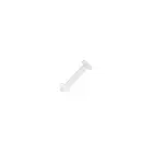 Tongue Ring Retainer Clear Straight Flat Top Flexible 15mm Bar Clear O Ring 14G