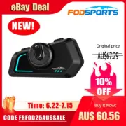 Fodsports Bluetooth Motorcycle Helmet Headset BT 5.4 Intercom Speaker T1 sticker